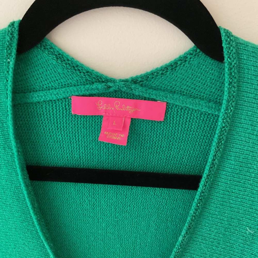 Lilly Pulitzer Green V-Neck Sweater
